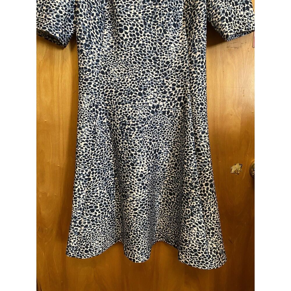 Donna Karan Women's Multicolor Abstract Puff  Short Sleeve Dress  8 - Picture 6 of 14